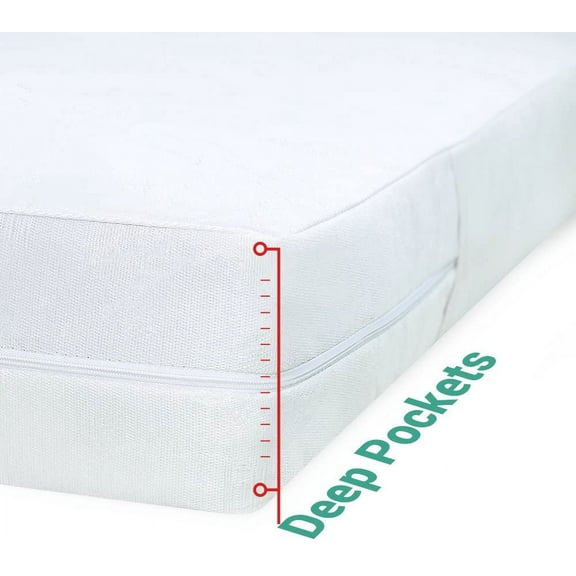 Ultimate Zippered Waterproof Mattress Protector Queen - Extra Protection &