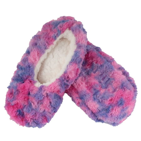 

Adult Women s Soft Warm Cozy Fuzzy Multicolor Slippers Non-Slip Socks Purple Puree Large 1 Pair