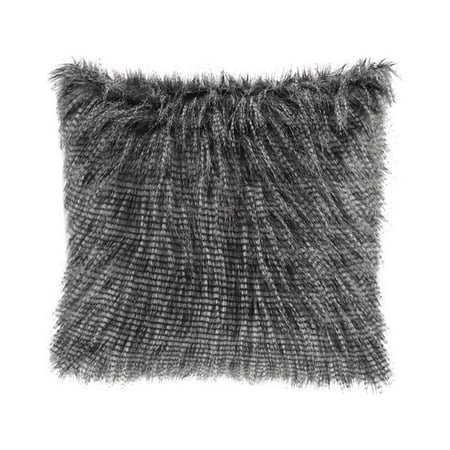 UPC 086569896728 product image for Home Essence Adelaide Faux Fur Square Pillow  20x20   Black | upcitemdb.com