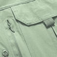 thumbnail image 5 of VSSSJ Men's Outdoor Fishing Shirt Quick Dry Short Sleeve Button Down Shirts Breathable Travel Hiking Work Shirt with Multi-Pockets Green L, 5 of 7