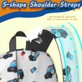 thumbnail image 5 of Police and Light Red Pattern 17" School Backpacks for Teens,Waterproof Oxford Fabric,S-Shape Padded Straps for School,Travel,Hiking,Camping, 5 of 6