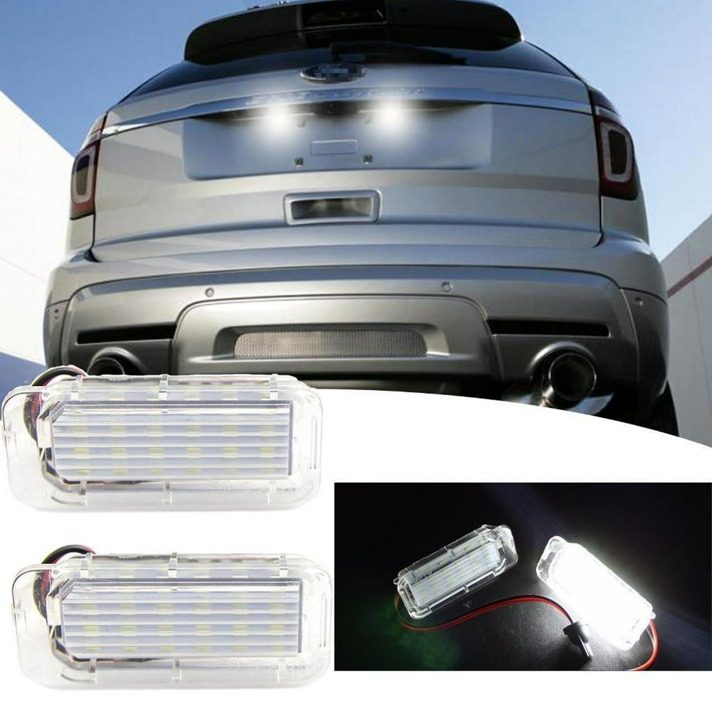 Xotic Tech 2pcs Error Free White LED License Plate Lights Lamps for