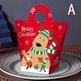 thumbnail image 1 of 5pcs Christmas Gift Bag Red Paper Christmas Bag For Candy Cookie Paking Box, 1 of 5