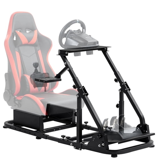 Supllueer Racing Simulator Cockpit Wheel Stand With Reinforced Support Arms Fits For Logitech G29 Thrustmaster.Excluding electronic devices