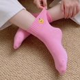 thumbnail image 5 of Huowey Halloween Socks For Men Women Crew Socks Pumpkin Ghost Witch Pattern Halloween Gift Fall Winter Comfort Festival Party Socks,Pink, 5 of 7