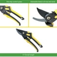 thumbnail image 3 of Expert Gardener Soft Grip Adjustable Pruner, 3/4" Cutting Capacity, 8-inch in Length, 1lb in Weight, 3 of 5