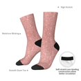 thumbnail image 4 of Cauagu Rose Gold Pink Glitter Print Crew Socks for Women and Men,Adult Athletic Running Socks 1-Pair Sports Socks Work Gear Socks with Moisture Wicking, 4 of 6