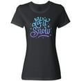 thumbnail image 3 of Inktastic Winter Let It Snow Lettering in Blue with Snowflakes Women's T-Shirt, 3 of 5