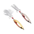 thumbnail image 4 of Señuelos De Pesca De Metal, Cebos Duros Para Lubina, Trucha, Señuelos De Pesca De Metal Luminosos Con Anzuelos Triples, 2 Uds., 4 of 7