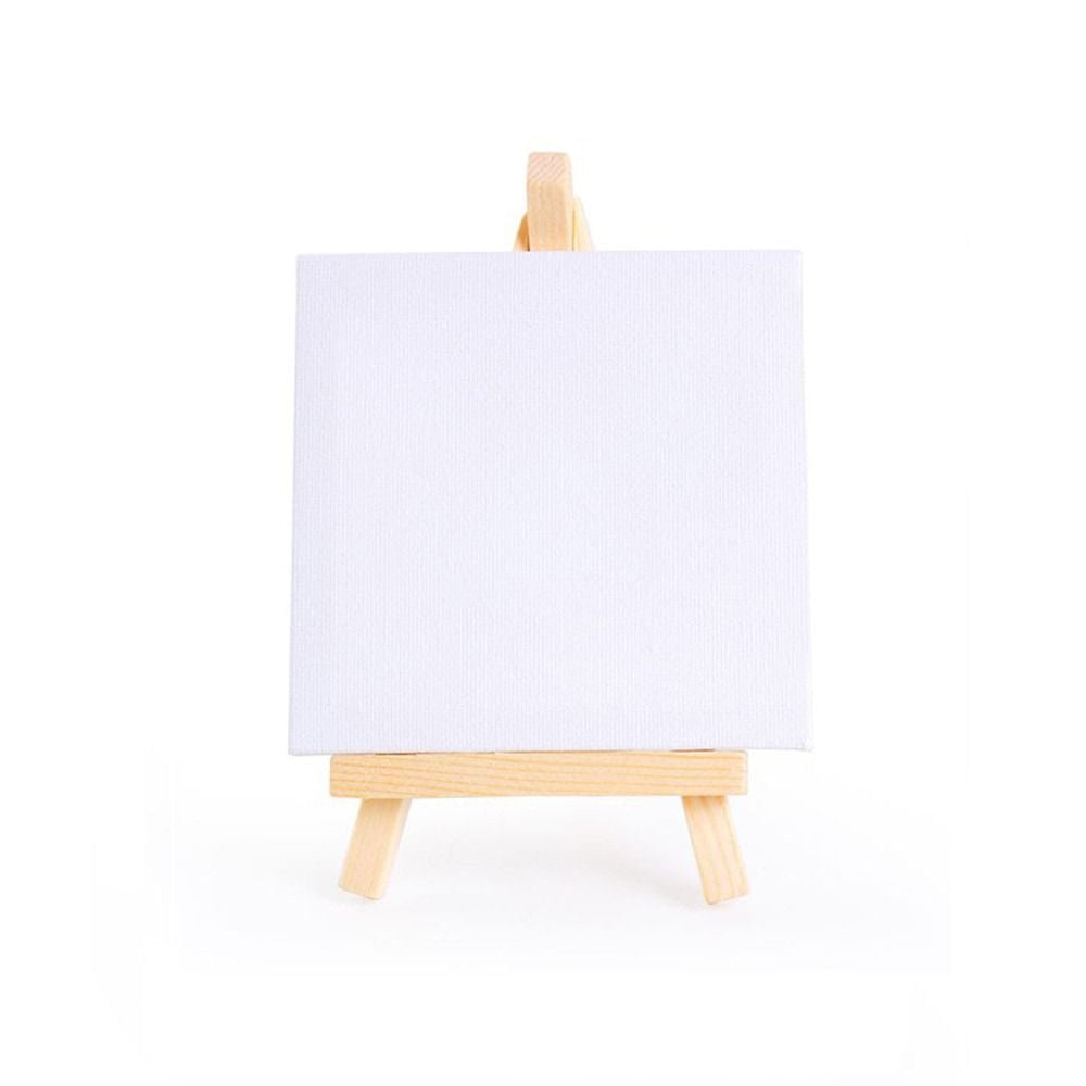 Portable Mini Drawing Canvas Stand DIY Crafts Artist Acrylic Painting Canvas  Practicing Canvas Art Painting Supplies Blank Canvas with Quality Easel  9X16CM 