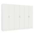 thumbnail image 2 of Madesa Wardrobe Set 3 Armoire Closet Hanging Storage Cabinet 2 Doors with Shelf 31 Inch Organization Unit for Bedroom and Office - White, 2 of 9