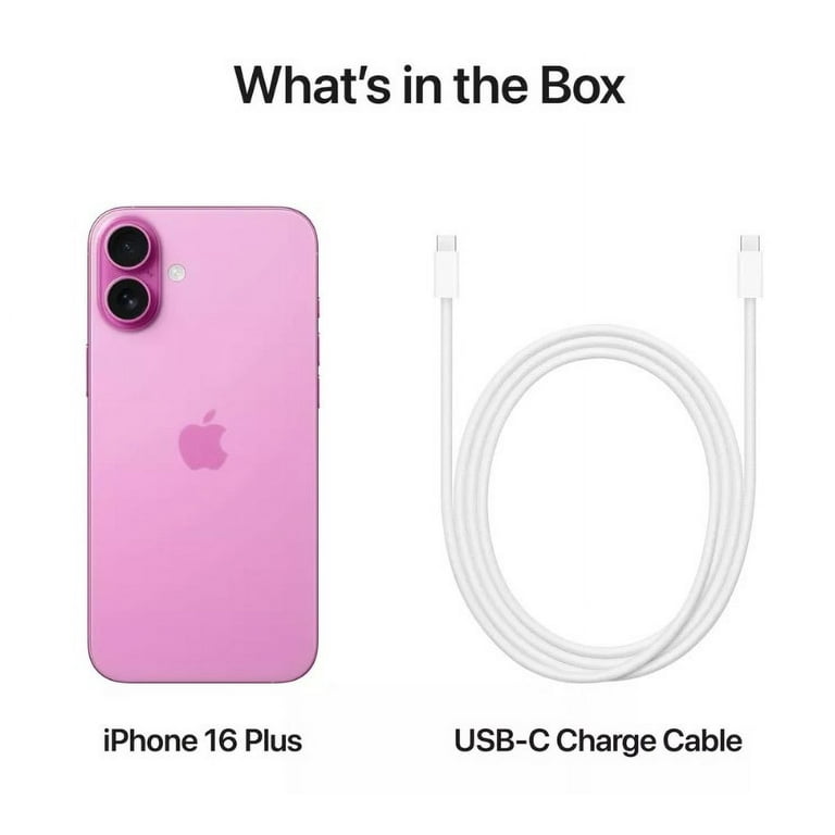 Apple iPhone 16 Plus, 128GB, Pink, Refurbished, Cricket Wireless
