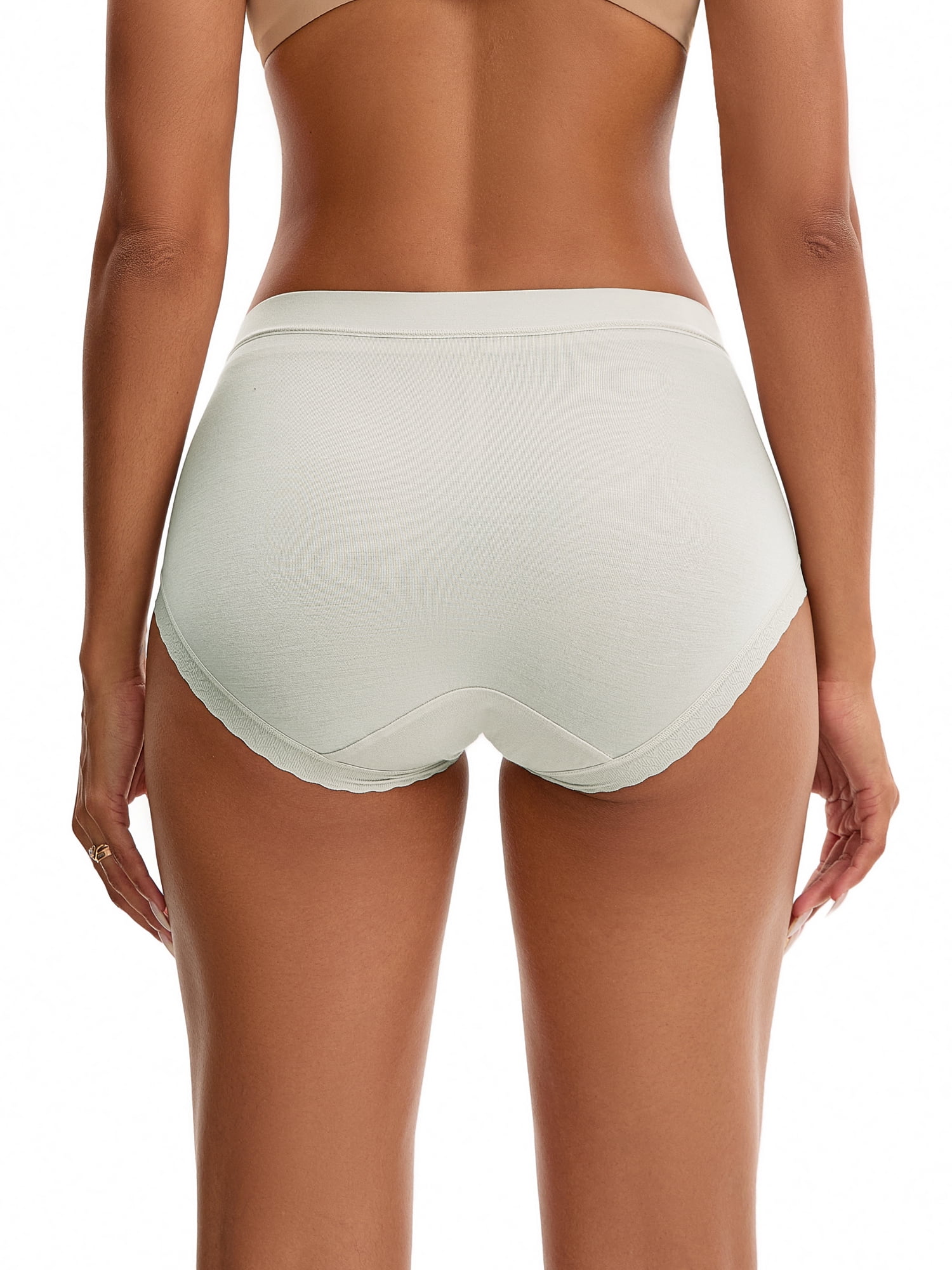 Unique Bargains High Rise Full Coverage Soft Briefs 2XL Light Green