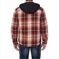 thumbnail image 5 of Legendary Outfitters Men's Hooded Cotton Flannel Shirt Jacket (Red Plaid, Medium), 5 of 5