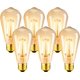 thumbnail image 1 of Bombilla de filamento LED E27 ST64 de 6,5 W, 685 lm, equivalente a bombilla de cristal Edison retro incandescente de 53 W, 2500 K, blanco cálido, no regulable, paquete de 6 esquí esquí Gafas de esquí, 1 of 5