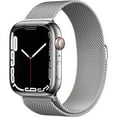 thumbnail image 3 of Restored Apple Watch Gen 7 Series 7 (GPS) + Cellular 45mm Silver Stainless Steel Case with Silver Milanese Loop Band (Refurbished), 3 of 3