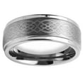 thumbnail image 2 of Men's Tungsten Carbide Wedding Band Ring 9mm Comfort Fit Laser Engraved Celtic Design Tungsten Ring, 2 of 3