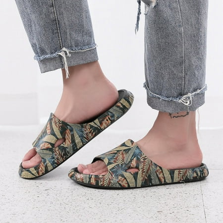 

Cathalem Fuzzy Slippers for Men Size 14 Men s Home Non Slip Fashion Korean Bathroom Bath Viblon Slippers Slippers Mens 10 Black 9.5