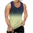 thumbnail image 1 of Tanques para Hombre de Verano Floral Camisola Imprimir Deporte Cuello Redondo, Poliéster de Algodón Top Casual para Al Aire Libre, Diario Y la Temporada de Primavera, 1 of 4