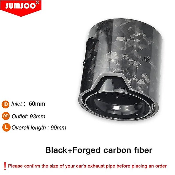 1pcs Glossy Carbon Fiber Matte Stainless Steel Exhaust Tip Auspuffspitze for BMW M2 M3 M4 M135i M235i M140i M240i M335i M340i M435i~17814