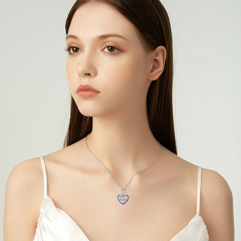 Necklace: A Mother Holds Her Child's Heart Personalized Birthstone Pendant Necklace