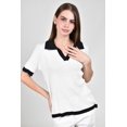 thumbnail image 4 of Blusa tipo polo bicolor Roman Fashion /Juvenil, 7280 (Blanco) blanco M, 4 of 5