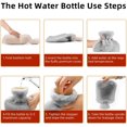 thumbnail image 5 of Hot Water Bottle with Soft Cover, 2L Classic Rubber Hot Water Bag for Menstrual Cramps, Feet Warmer, Neck, Shoulders Relief, PVC Hot Cold Pack Women Girls for Hot and Cold Therapy, 5 of 9