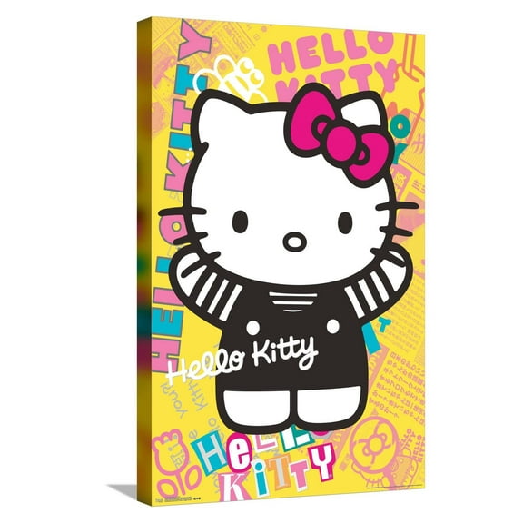 Hello Kitty - Colorful Canvas Wall Poster, 14.725" x 22.375"