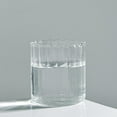 thumbnail image 1 of Clear Glass Coffee Mug Classical Vertical Stripes Glass Tea Cup For Coffee Tea Beverage, 1 of 6