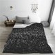 thumbnail image 5 of Balery Black And White Dotted Manta de Felpa Suave y Acogedora – Cobija de Franela Aterciopelada para Cama, Lavable y Cálida para Sofá, Mascotas, Transpirable-40"x30", 5 of 7