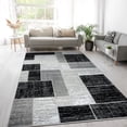 thumbnail image 4 of L'Baiet Verena Geometric Area Rug Black Grey 2' x 3' Small Throw Rugs Carpet for Living Room, Bedroom, Dining Table, Office, Hallway, Foyer | Neutral Colorful Modern Abstract Home Decor, 4 of 8