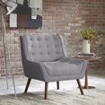thumbnail image 2 of Midcentury Tufted Accent Chair - Spa Blue, 2 of 2