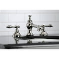 thumbnail image 3 of Kingston Brass KC7066TAL Tudor 8 in. Widespread Bathroom Faucet, Polished Nickel, 3 of 5