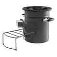 thumbnail image 3 of VEVOR Camping Rocket Stove, Wood Burning Portable Rocket Stove with Carrying Bag for Backpacking, SPCC Steel, Double Door, Burn Twigs, Sticks or Charcoals for Outdoor Cooking, Backyard, Camp Cooking, 3 of 9