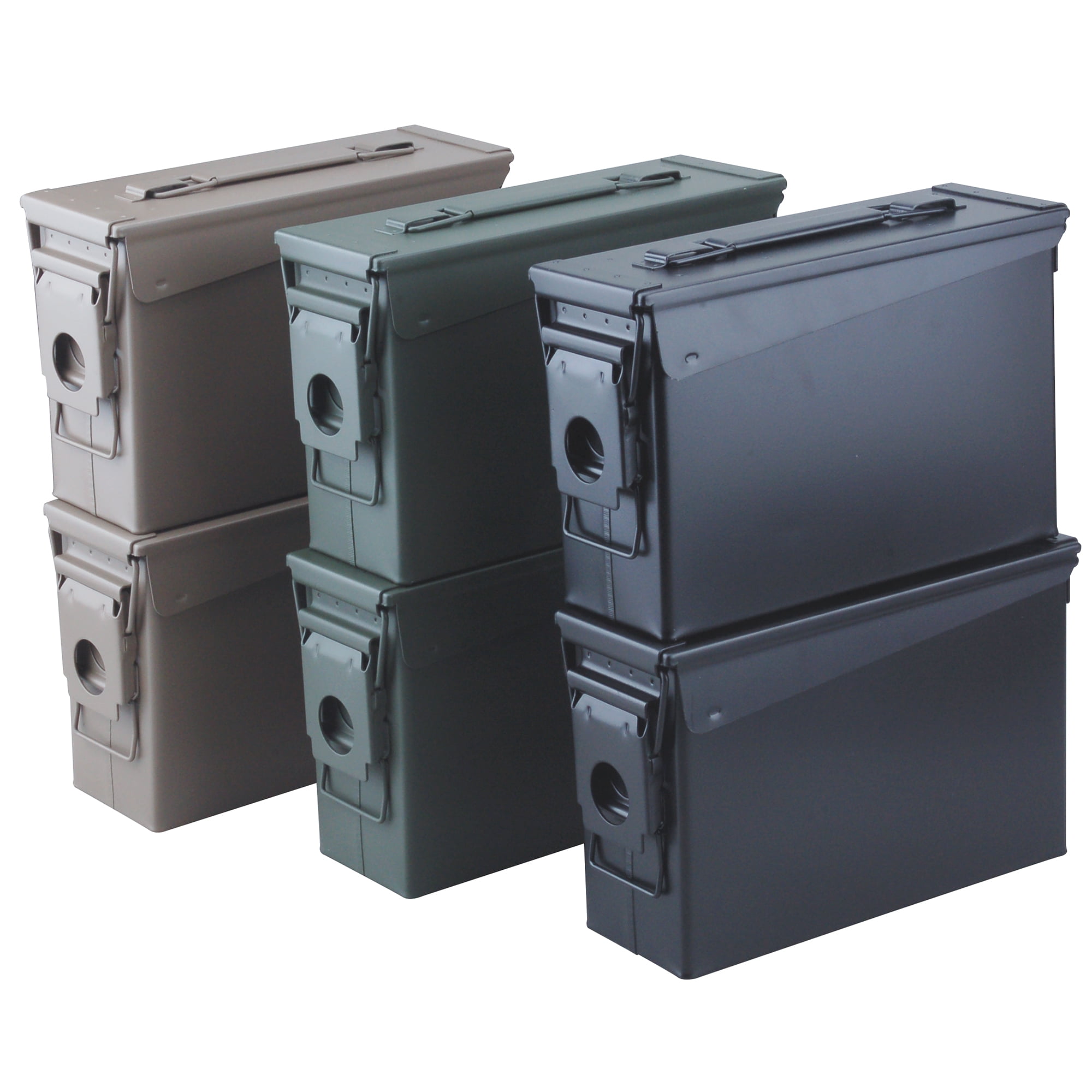 High Desert 6pk .30 Cal Metal Ammo Cans, OD Green, Flat Dark Earth
