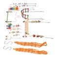 thumbnail image 3 of ZOUSSIQI 12pcs Chicken Coop Toys Colourful Lyre Swing Suspension Bridge Ladder Fruit Forks Mirror Rattan Ball String Set CW2519#16016, 3 of 13