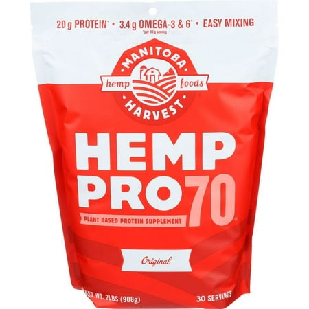 Manitoba Harvest Hemp Pro 70 Protein Powder, Natural, 20g Protein, 2.0