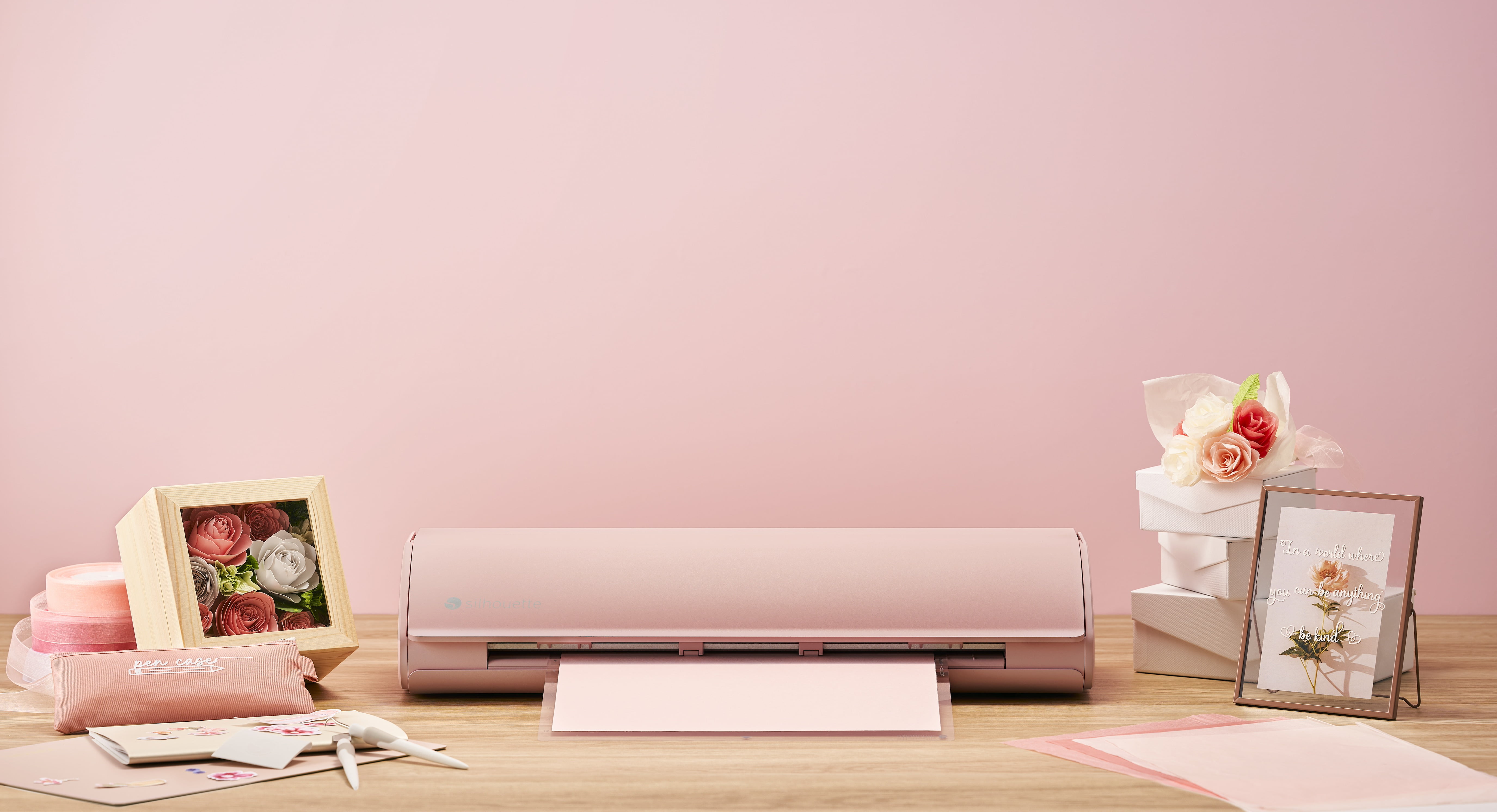 Silhouette Cameo 5 (Matte Pink) Cutting Machine - Starter Bundle