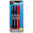 thumbnail image 1 of 3pk Chisel Tip Permanent Ink Broadline Markers, Non-Toxic - Assorted Colors USA Made, 1 of 1