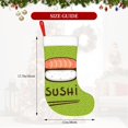 thumbnail image 4 of Salouo Fresh Sushi Print Christmas Stockings,Large Xmas Stocking Set of 1 Holiday and Farmhouse Stocking for Christmas Holiday Party Decoration(17.7*11 Inch), 4 of 7