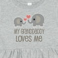 thumbnail image 4 of Inktastic Grandaddy Loves Me Elephant Girls Baby Dress, 4 of 5
