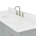 thumbnail image 4 of Ariel Cambridge 54 Inch Single Oval Sink Bathroom Vanity With Carrara White Quartz Countertop 1.5 Edge In Grey, 4 of 10