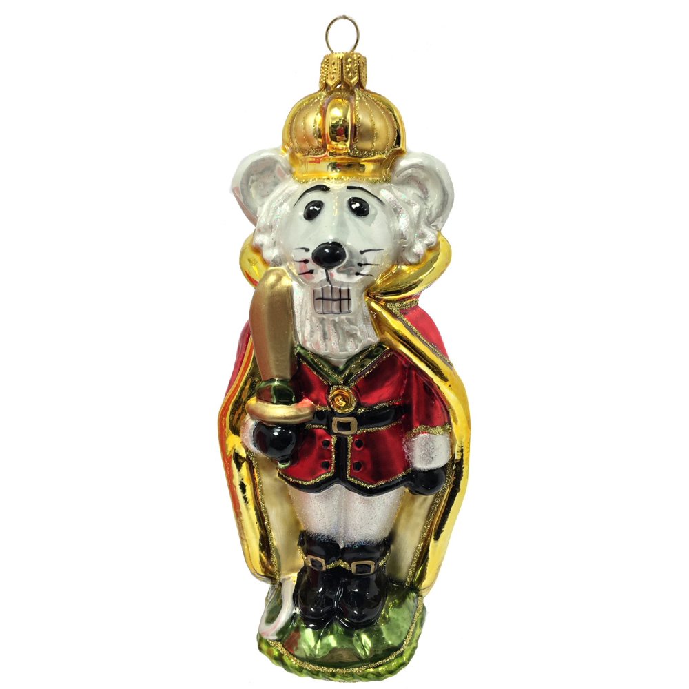 The Nutcracker Suite Mouse King Polish Glass Christmas Tree Ornament