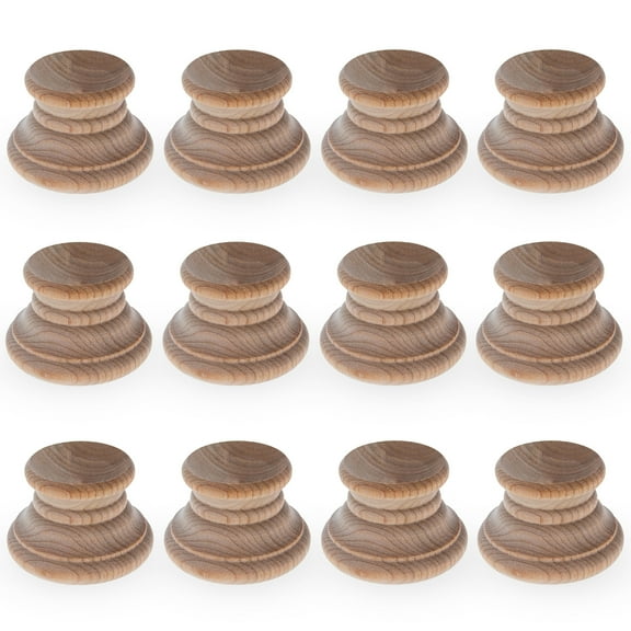 12 Unfinished Unpainted Wooden Egg Stands Holders Displays