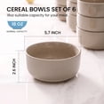 thumbnail image 3 of Vesteel Ceramic Bowls Set of 6, 18oz Stoneware Soup Bowls for Home Kitchen, Porcelain Bowl for Soup Pasta Salad Oatmeal, Microwave, Dishwasher and Freezer Safe, Cappuccino Brown, 3 of 8