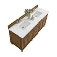 thumbnail image 7 of James Martin Vanities 72" Double Vanity, Light Natural Oak w/ 3 CM White Zeus Quartz Top, 7 of 7
