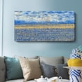 thumbnail image 3 of HFDF Canvas Wall Art Blue Abstract Rural Golden Wheat Field Landscape Nature Wilderness Sky Picture Birch Tree Print Painting Modern Farmhouse Decor Botanical Artwork for Living Room 14x11inch Framed, 3 of 6