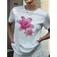 thumbnail image 1 of Women's Round Neck Short Sleeve Floral Print Casual Blouse Graphic Tees Women Tops Tee For Adult, Men, Women, Teen, Teenager, Adolescent, Youth, 1 of 4