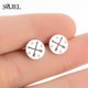 thumbnail image 1 of SMJEL lindo Animal ciervo Stud pendientes pequeño hombre de jengibre pendientes de copo de nieve para niñas joyería de Navidad de acero inoxidable Brincos, 1 of 2