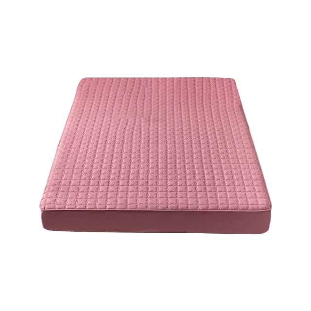 Inteprter Funda de sábana cómoda y estilo para una sensación y acogedora Variedad de colores Protector de colchón de poliéster Juegos de cama Rosa 90cmx200cm